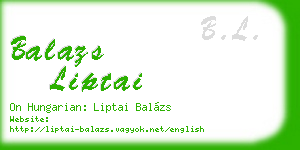 balazs liptai business card